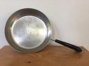 Vintage Revere Ware Copper Clad Bottom Stainless Frying Pan Cooking Skillet 9"